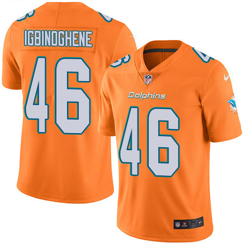 Nike Miami Dolphins #46 Noah Igbinoghene Orange Green Youth Stitched NFL Limited Rush Jersey->youth nfl jersey->Youth Jersey